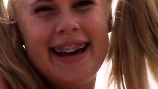 Sexy solo blonde teen