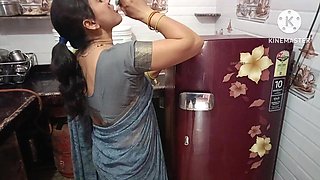 Stepmom Fucking with Her Stepson While Her Mother in Kitchen