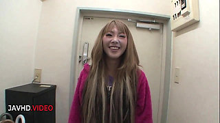 Pretty Sultry Asian Saki Oshiro Gives Blowjob In Bathroom Bounces On Hard Cock