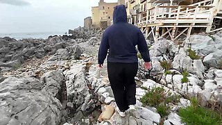 Dominant Milking on Secluded Beach Section - Horny Stranger Catches Me Jerking off by the Sea