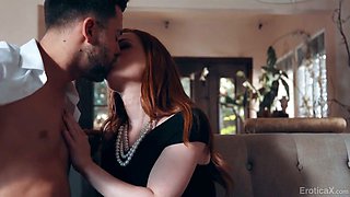 Red haired lesbian Ella Hughes is cheating on her GF with handsome dude