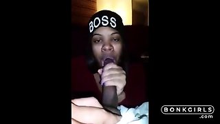 Ebony Amateur Loves Sucking and Swallowing