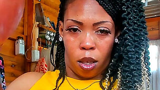 Foot Fetish, Toes Close-up, Black Mistress Jerk off Instructions Count-down, Big Ass Clapping and Twerking...