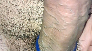 Close-up and great cumshot with my saliva.