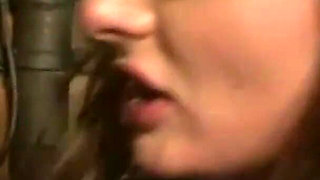 Sexy Hot Brunette Gets a Double Penetration Sex Inside the Warehouse