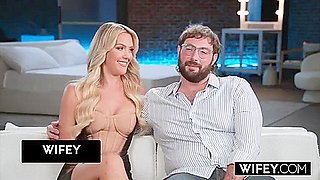 Gorgeous Blonde Hotwife Savvy Suxx Rides A Huge Cock In Front Of Fiance