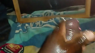 Big black dick stroked until cum