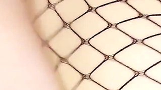 Hard Fucking of a Young Woman in White Shoes and Fishnet Stockings