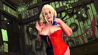 Granny Harley Quinn: Multiple Vibrator Fucking Villainous Slut