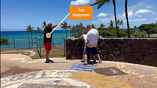 I Just Met This Visitor to Hawaii -- and Here We Are, Outdoors, Playing