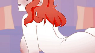 Red-haired Daphne takes off her panties in the toilet in front of an unknown guy without complexes !