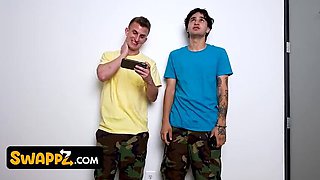 Busty Stepmoms in Taboo Army Training with Hardcore Blowjob and Cumshot