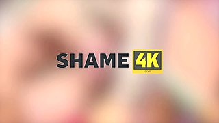 Shame4k. masturbation ended as a porn with a stranger at work