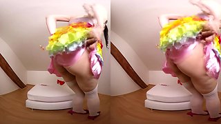 090 - Diana - Milf Strips Toying Hairy Pussy - Sexlikereal