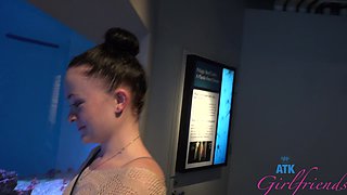 Beautiful brunette gives great blow job in pov video