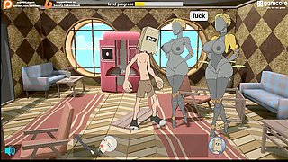 Foxie2k's atomic fuck adventure featuring Misskitty2k in wild cartoon romp
