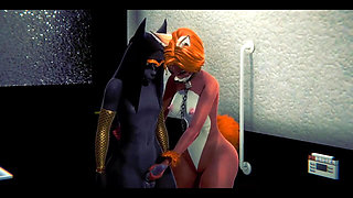 Furry Hentai - Anubis the Dogboy with a Foxygirl in a Toilet - Japanese Asian Manga Anime Film Game Porn