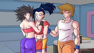 Hentai animated porn game with Bulma and Chi-Chi from Dragon Ball Z getting wild