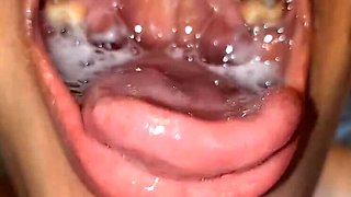 Pietro Montoya's Stepdaughter Deep Throat Upside Down Swallowing Cum