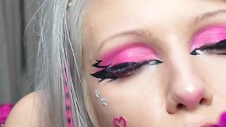Sweet Emo Girl Vasya Sylvia Tests Her Holes for Strength - Double Penetration