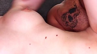Threesome with Ebony and Pale Girl! Innteracial