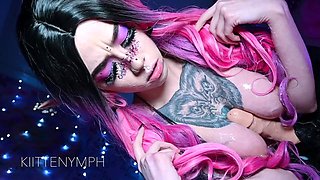 Elf’s Solo POV Dildo Play in Fetish Lingerie Heat