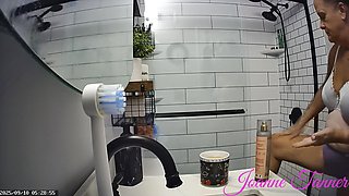 Found All My Dad's Hidden Cam Recordings of My Mom Mrs. Joanne Tanner the Real Public Schoolteacher in the Shower