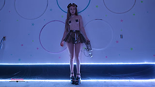 Hula Hoop Dancing and Posing No Sound