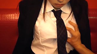 Asian Japanese Schoolgirl With Small Titties - Pov Hardcore With Cumshot