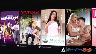 OUT OF THE FAMILY - Lilith Grace Tricks Stepdad Into POV Anal and Creampie On Kitchen Counter