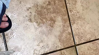 Follow Me in Bathrooms Wearing a Pink Thong