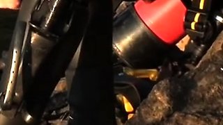 German amateur couple fucking outdoors