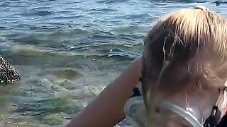 Ball Gag & Flooded Dive Mask - Wetsuit Beach Fun