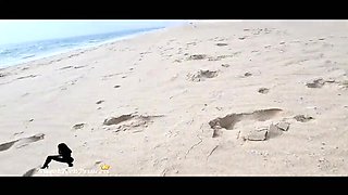 Hot Teen Masturbates Her Wet Pussy at Desert Beach - Best Pussy Ever!