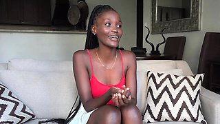 African girl at her first porn audition