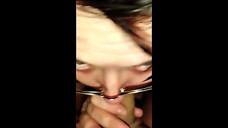 Blue-eyed Girl Caresses Right on Camera