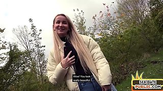 Blonde slut cockriding stranger