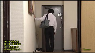 Japanese mom makes a man out of son by being his first fuck