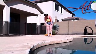 Adora bell - Desperate Misty Pees in Pool