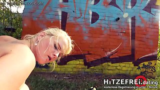Blonde young cougar ▲ Mia Bitch ▲ banged outdoors in berlin! hitzefrei.dating