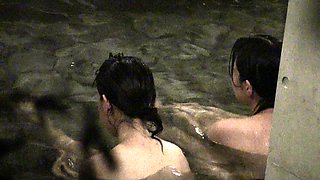 Adorable Asian ladies expose their bodies in the bath house