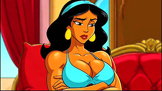 Princess Jasmine, Aladdin's Cuckolded Wife. Cartoon Parody