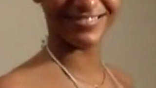 Nina Lisa : lovely little ebony Nina Lisa dancing and stripping on the bed
