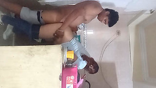 Domestic worker alone with her employer.
