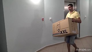Horny Amateur Housewife Gets Fucked Rough By The Young Delivery Boy