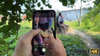 Hunt4k. petite red haired prostitute with Natural Tits showed her sex abilities in public in front of her boyfriend