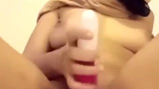 Horny Hijab Student Plugs Her Vagina