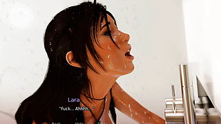 Lara Croft Adventures - Lara Gets Horny in The Shower Gameplay Part 2