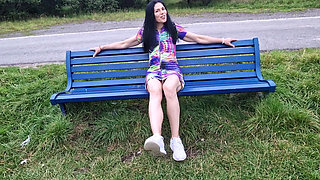 Spreading My Legs in Public Park
