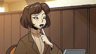 Hefty barista serves up her ass instead of coffee in this cartoon parody